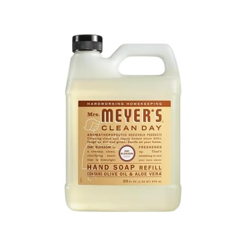 Mrs. MEYER'S Liquid Hand Soap Refill, Oat Blossom Scent, 33 fl oz (Pack of 2) - Gentle, Effective Hand Wash - görsel 6