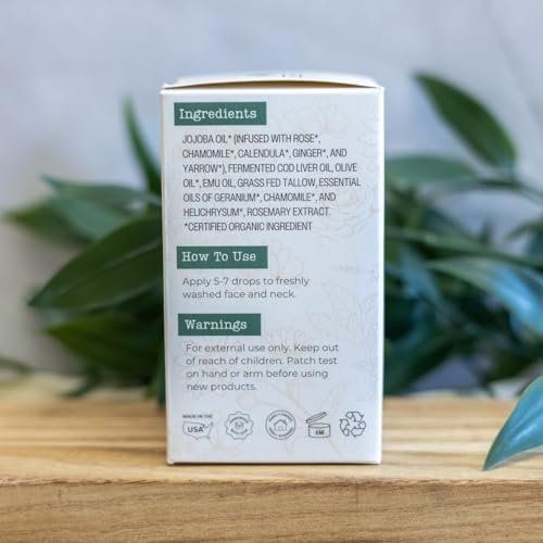 Hearth and Homestead Handmade Wild Bloom Bio-Active Tallow Face Balm with Blue Tansy – Hydrate, Nourish, and Protect Skin – 0.7 oz Avelisse