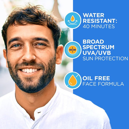 Coppertone Complete Face Sunscreen Lotion SPF 45 – Oil-Free, Weightless, Water Resistant, 2.5 oz