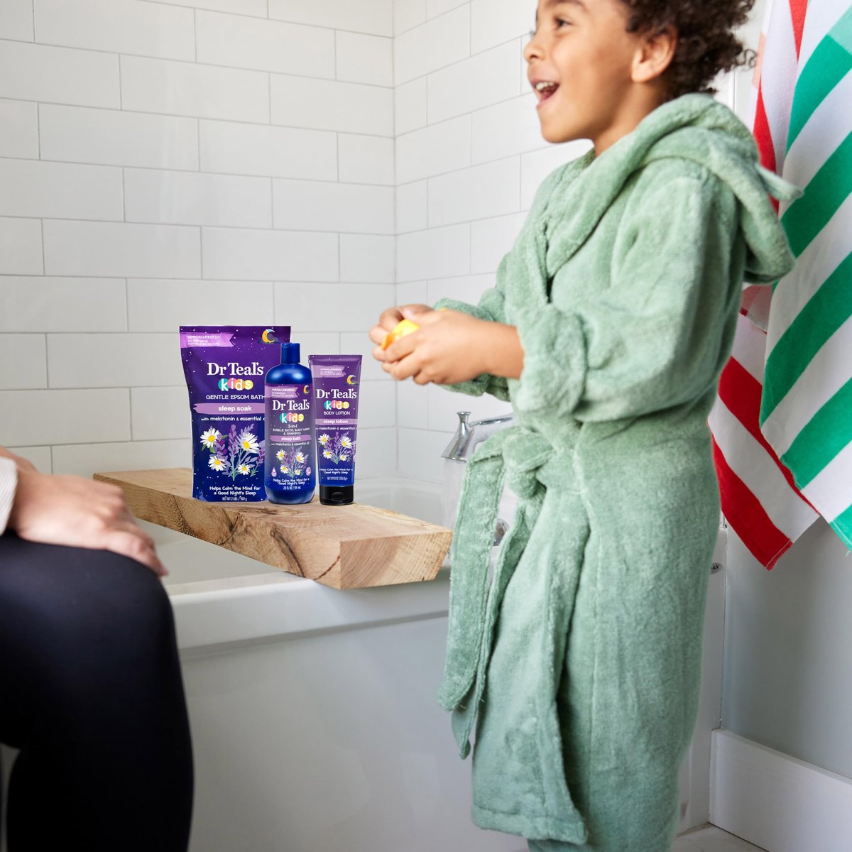 Dr Teal's Kids Gentle Epsom Salt Sleep Soak with Melatonin & Essential Oil Blend, 2 lbs (Pack of 3) - Bath Salts for Relaxation Avelisse