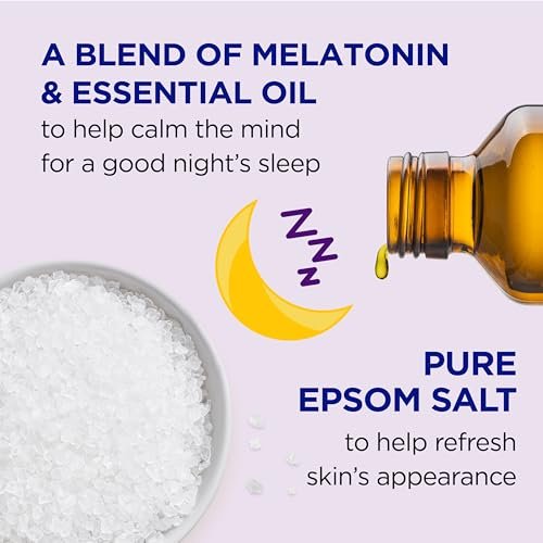 Dr Teal's Kids Gentle Epsom Salt Sleep Soak with Melatonin & Essential Oil Blend, 2 lbs (Pack of 3) - Bath Salts for Relaxation Avelisse