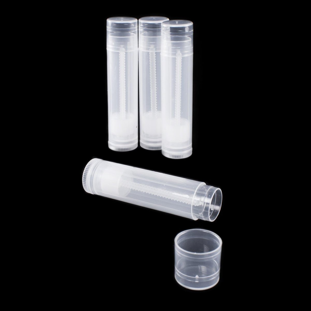 Handy Basics Empty Lip Balm Tubes - 12 Pack, 5.5ml Each, Natural Translucent Plastic - görsel 3