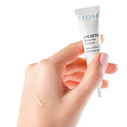 Talika Eye Detox Gel - Quick-Absorbing Caffeinated Eye Care for Dark Circles & Puffiness, Brightening & Depuffing Eye Contour Gel, 0.33 Oz
