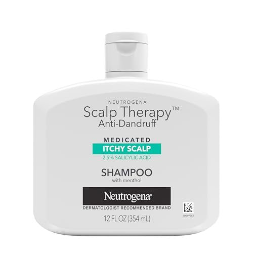 Neutrogena Scalp Therapy Anti-Dandruff Shampoo for Itchy Scalp, 2.5% Salicylic Acid with Peppermint Fragrance, 12 fl oz - görsel 2