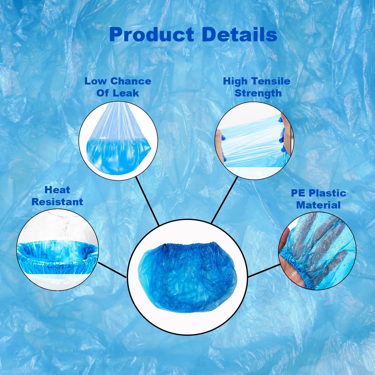 LVKN Disposable Pedicure Liners for Nail Spa - Blue, 120cm/47.25in, 50 Count, One Size Fits Most Spa Chairs Avelisse