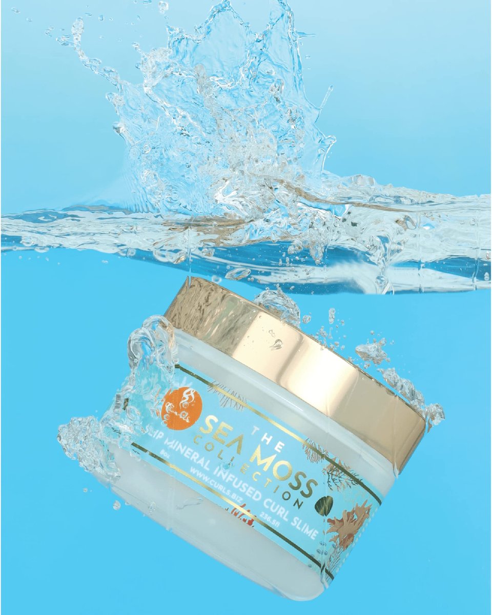 Curls Sea Moss Mineral Infused Slime Hair Jelly - Promotes Healthy Growth, Protects from Styling Damage, Delivers Shiny, Defined, Hydrated Hair - 8 oz Avelisse