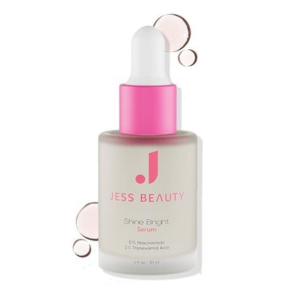 JESS BEAUTY Shine Bright Serum - Niacinamide Face Moisturizer to Minimize Pores, 1 fl oz Avelisse