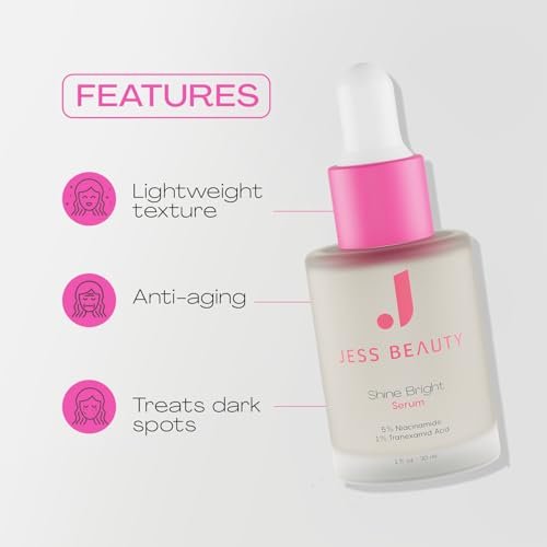 JESS BEAUTY Shine Bright Serum - Niacinamide Face Moisturizer to Minimize Pores, 1 fl oz Avelisse
