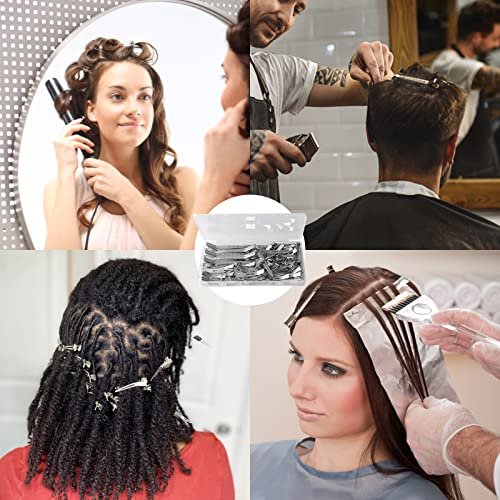 TseroFay 42-Piece Styling Hair Clips Set - Silver Metal Duck Billed Clips for Women's Hairstyling, Long Duckbill Pins & Alligator Rollers with Case - görsel 6