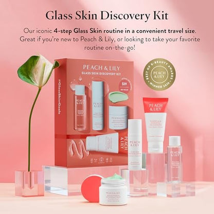 Peach & Lily Glass Skin Discovery Kit – 4-Piece Korean Beauty Skincare Set for Glowing, Acne-Prone Skin | Vegan & Cruelty-Free Avelisse