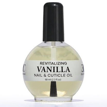 Ellie Chase Moisturizing Cuticle & Nail Care Oil 2.3 Fl Oz - Vanilla Scented – Infused with Jojoba Oil, Aloe, Vitamin E – Nail & Cuticle Hydration, Repair, Moisturizer, Strengthener, Growth