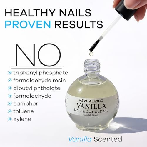 Ellie Chase Moisturizing Cuticle & Nail Care Oil 2.3 Fl Oz - Vanilla Scented – Infused with Jojoba Oil, Aloe, Vitamin E – Nail & Cuticle Hydration, Repair, Moisturizer, Strengthener, Growth - görsel 12