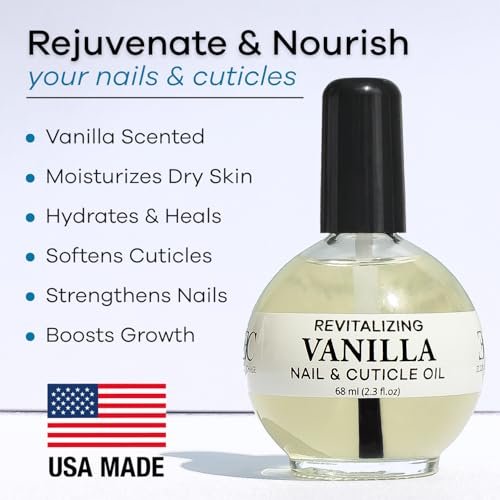 Ellie Chase Moisturizing Cuticle & Nail Care Oil 2.3 Fl Oz - Vanilla Scented – Infused with Jojoba Oil, Aloe, Vitamin E – Nail & Cuticle Hydration, Repair, Moisturizer, Strengthener, Growth - görsel 4