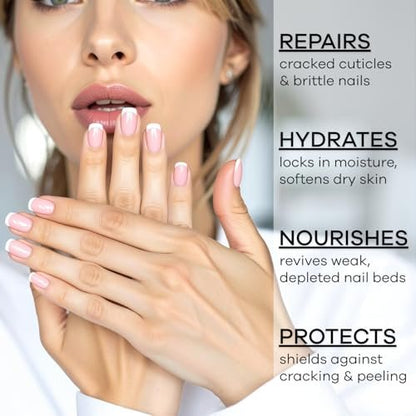 Ellie Chase Moisturizing Cuticle & Nail Care Oil 2.3 Fl Oz - Vanilla Scented – Infused with Jojoba Oil, Aloe, Vitamin E – Nail & Cuticle Hydration, Repair, Moisturizer, Strengthener, Growth