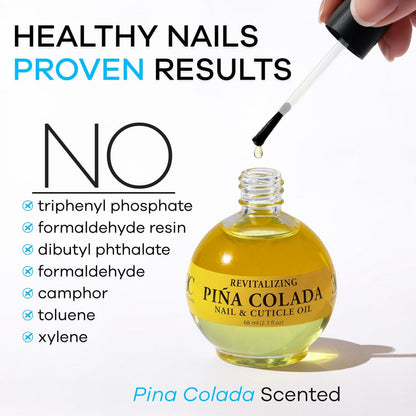 ELLIE CHASE Moisturizing Cuticle & Nail Care Oil – Pina Colada Scented, Infused with Jojoba Oil, Aloe & Vitamin E – 2.3 Fl Oz