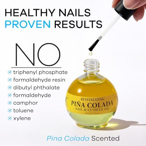 ELLIE CHASE Moisturizing Cuticle & Nail Care Oil – Pina Colada Scented, Infused with Jojoba Oil, Aloe & Vitamin E – 2.3 Fl Oz - görsel 12