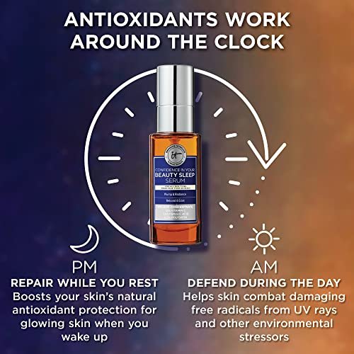 IT Cosmetics Confidence in Your Beauty Sleep Triple Antioxidant Brightening Serum – 24HR Hydration – Anti-Aging – 12% Vitamin C Serum – Fragrance Free – All Skin Types, 1.0 fl. oz Avelisse