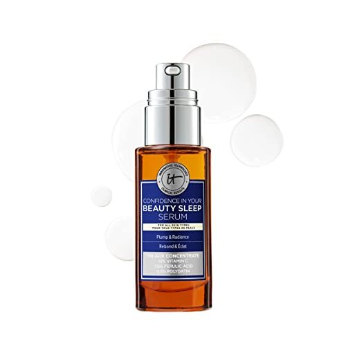 IT Cosmetics Confidence in Your Beauty Sleep Triple Antioxidant Brightening Serum – 24HR Hydration – Anti-Aging – 12% Vitamin C Serum – Fragrance Free – All Skin Types, 1.0 fl. oz Avelisse