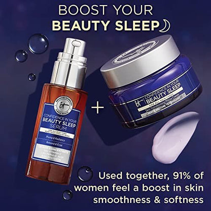 IT Cosmetics Confidence in Your Beauty Sleep Triple Antioxidant Brightening Serum – 24HR Hydration – Anti-Aging – 12% Vitamin C Serum – Fragrance Free – All Skin Types, 1.0 fl. oz Avelisse