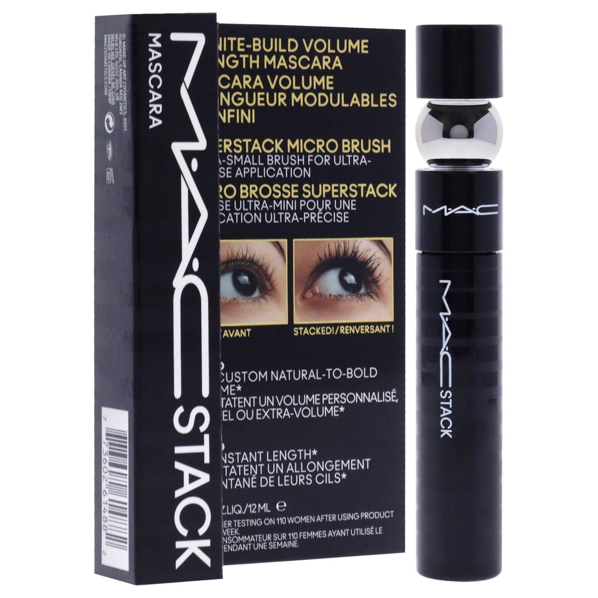 MAC Stack Mascara Superstack Micro Brush Mascara - Carbon Black, 0.41 oz Avelisse