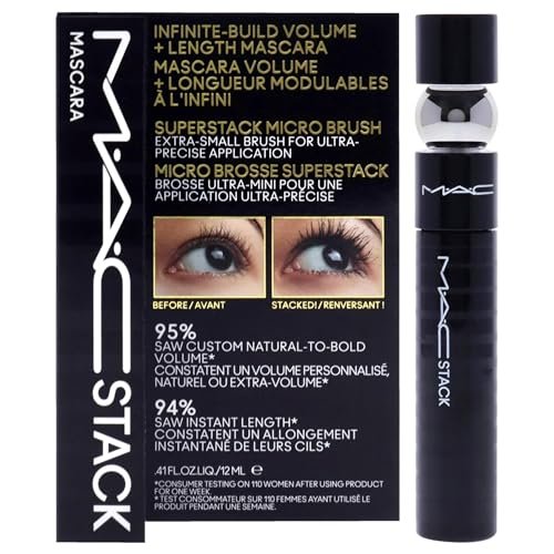 MAC Stack Mascara Superstack Micro Brush Mascara - Carbon Black, 0.41 oz Avelisse