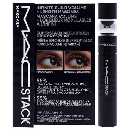 MAC Stack Mascara Superstack Macro Brush Mascara - Black, 0.41 oz Avelisse
