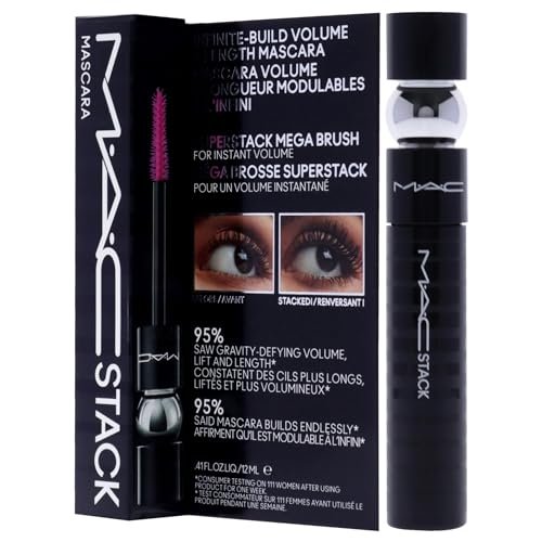 MAC Stack Mascara Superstack Macro Brush Mascara - Black, 0.41 oz Avelisse