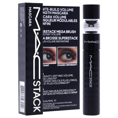 MAC Stack Mascara Superstack Macro Brush Mascara - Black, 0.41 oz Avelisse
