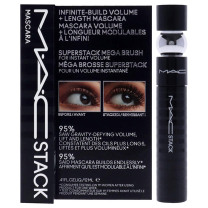 MAC Stack Mascara Superstack Macro Brush Mascara - Black, 0.41 oz Avelisse
