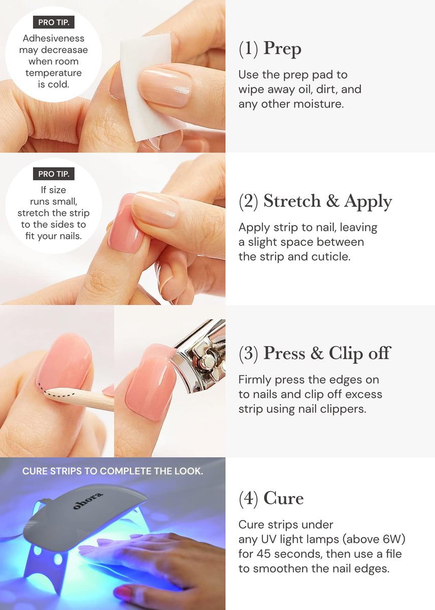 ohora Semi Cured Gel Nail Strips in N Bare Plum – Salon-Quality, Long-Lasting DIY Manicure Avelisse