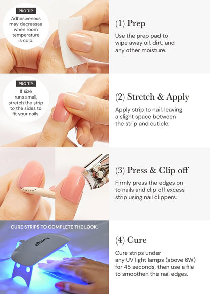 ohora Semi Cured Gel Nail Strips in N Bare Plum – Salon-Quality, Long-Lasting DIY Manicure Avelisse