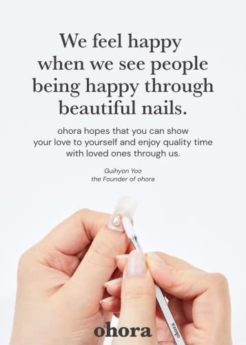 ohora Semi Cured Gel Nail Strips (N Glazed Donut) - Extended Size Range, Works with Any Lamps, Salon-Quality, Long Lasting, Easy to Apply & Remove - Includes 2 Prep Pads, Nail File & Wooden Stick Avelisse