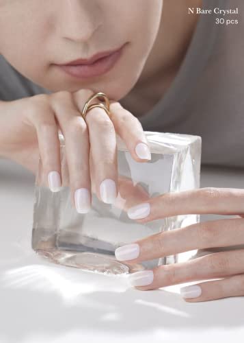 ohora Semi Cured Gel Nail Strips - N Bare Crystal - Salon-Quality Long-Lasting Nail Wraps - görsel 8