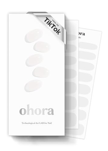 ohora Semi Cured Gel Nail Strips - N Bare Crystal - Salon-Quality Long-Lasting Nail Wraps - görsel 2