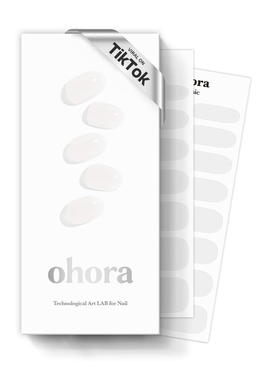 ohora Semi Cured Gel Nail Strips - N Bare Crystal - Salon-Quality Long-Lasting Nail Wraps - görsel 1