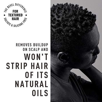 Bevel Shampoo and Conditioner Set for Men - Hair Wash Bundle Pack with Shea Butter and Coconut Oil Moisturizes and Detangles Textured Hair - 12 oz Avelisse