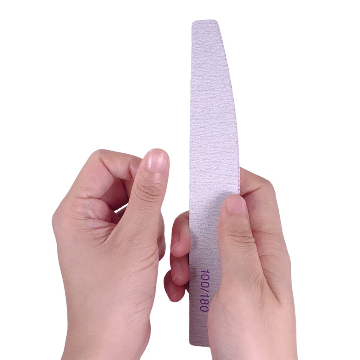 AhaTopia Nail File and Buffer (10 Pcs) - Double Sided 100/180 Grit Buffer Block for Acrylic and Natural Nails, Manicure Set with Halfmoon Arc Emery Board Buffing Blocks - görsel 11