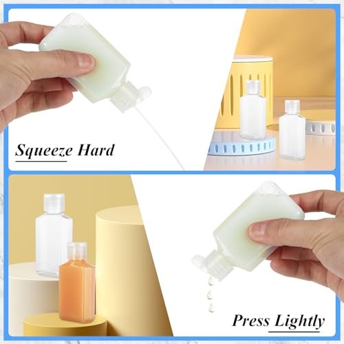 CYEAH 100-Pack 2 oz Empty Hand Sanitizer Bottles – Clear Refillable Flip-Top Travel Bottles for Business Trips, Camping & On-the-Go Hygiene - görsel 8