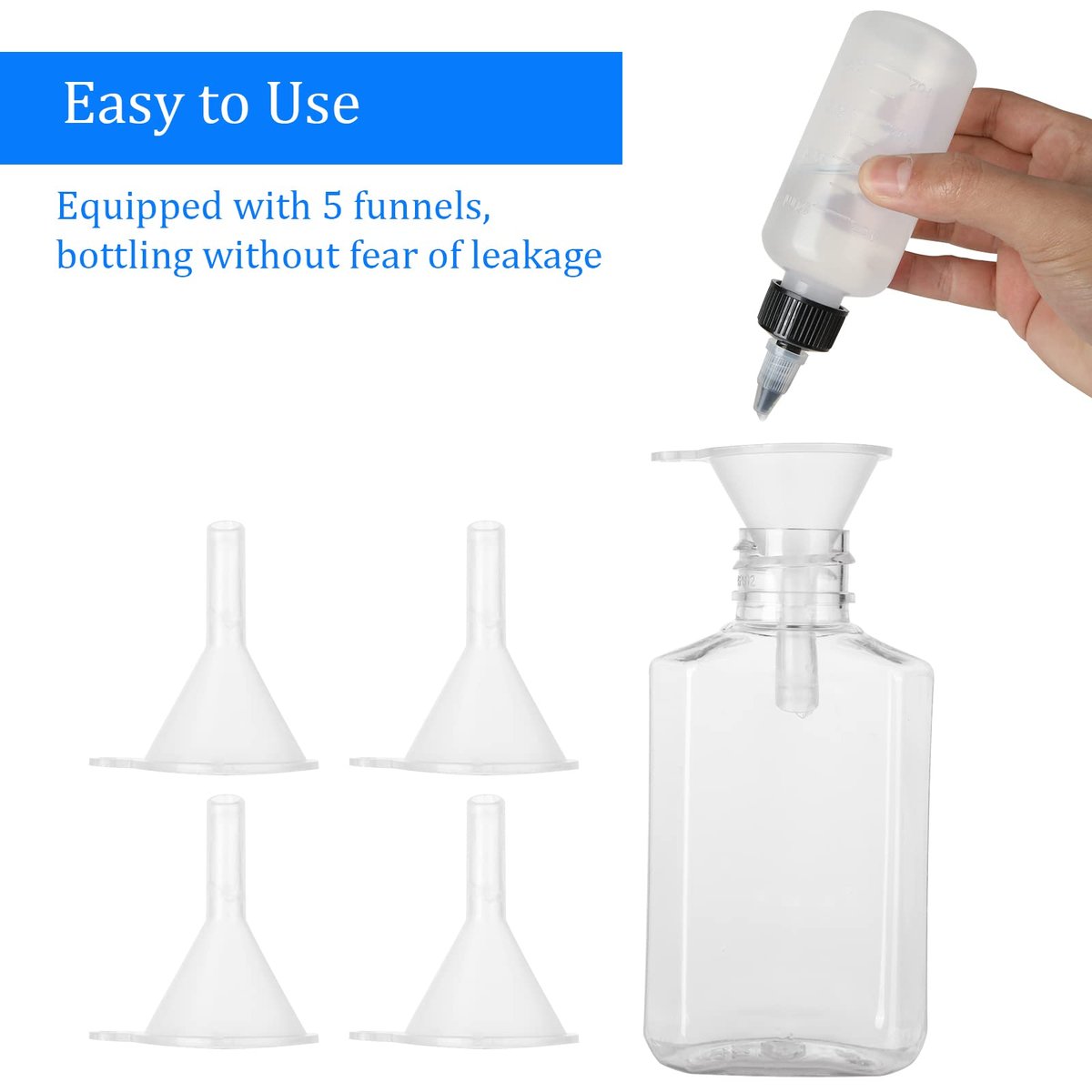 CYEAH 100-Pack 2 oz Empty Hand Sanitizer Bottles – Clear Refillable Flip-Top Travel Bottles for Business Trips, Camping & On-the-Go Hygiene - görsel 5