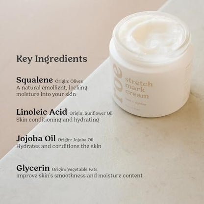 Roe Wellness Stretch Mark Cream for Pregnancy & Prevention – Plant-Based Hydration for Sensitive Skin, Increases Elasticity & Firmness Avelisse
