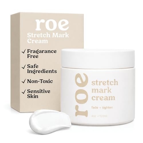 Roe Wellness Stretch Mark Cream for Pregnancy & Prevention – Plant-Based Hydration for Sensitive Skin, Increases Elasticity & Firmness Avelisse