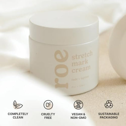 Roe Wellness Stretch Mark Cream for Pregnancy & Prevention – Plant-Based Hydration for Sensitive Skin, Increases Elasticity & Firmness Avelisse