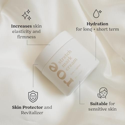 Roe Wellness Stretch Mark Cream for Pregnancy & Prevention – Plant-Based Hydration for Sensitive Skin, Increases Elasticity & Firmness Avelisse