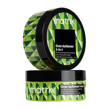 Matrix Styling Over Achiever 3-in-1 Wax for Smoothing & Structuring Hair – Long Lasting Texture & Grip, Reworkable Hold, Spreads Like Cream Pomade, 1.7 Oz Avelisse