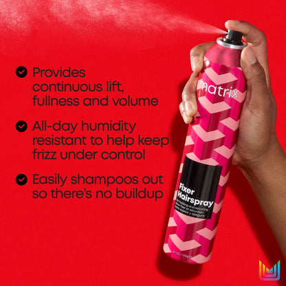 Matrix Styling Fixer Hairspray – Flake-Free Lift, Fullness & Volume, Frizz Control, Flexible Hold, Vegan, 11.1 oz Avelisse