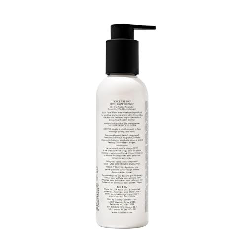 SEEN Face Wash Fragrance Free - Non-Comedogenic Face Cleanser for Sensitive, Eczema & Acne Prone Skin - Dermatologist-Developed, 6.8 Fl Oz Avelisse