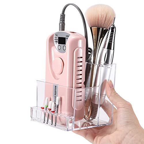 Noverlife 10 Holes Mini Nail Drill Machine & Bits Storage Box – Transparent Nail Drill Grinding Bit Organizer, Plastic Nail Drill Tool Displayer Holder Case - görsel 18