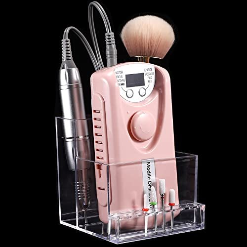 Noverlife 10 Holes Mini Nail Drill Machine & Bits Storage Box – Transparent Nail Drill Grinding Bit Organizer, Plastic Nail Drill Tool Displayer Holder Case - görsel 2