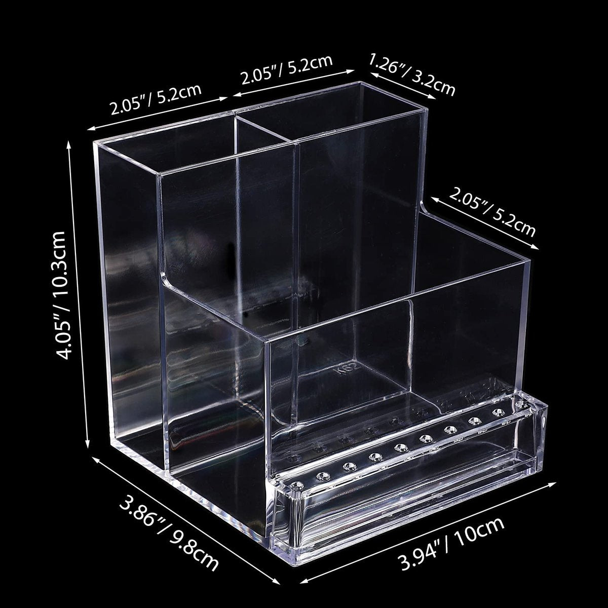 Noverlife 10 Holes Mini Nail Drill Machine & Bits Storage Box – Transparent Nail Drill Grinding Bit Organizer, Plastic Nail Drill Tool Displayer Holder Case - görsel 3