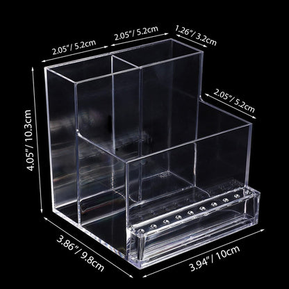 Noverlife 10 Holes Mini Nail Drill Machine & Bits Storage Box – Transparent Nail Drill Grinding Bit Organizer, Plastic Nail Drill Tool Displayer Holder Case